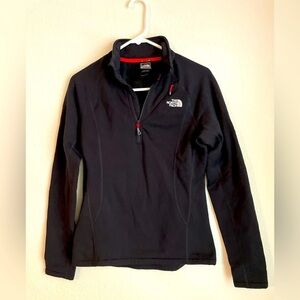 The North Face Summit Series Women’s  Black and Red Quarter Pullover size M
